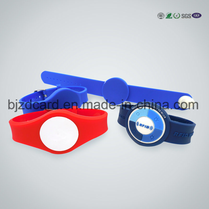 Plastic Lock Polyester Textile Woven Festival Event Wristband